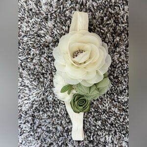 Ivory and Sage Green Headband